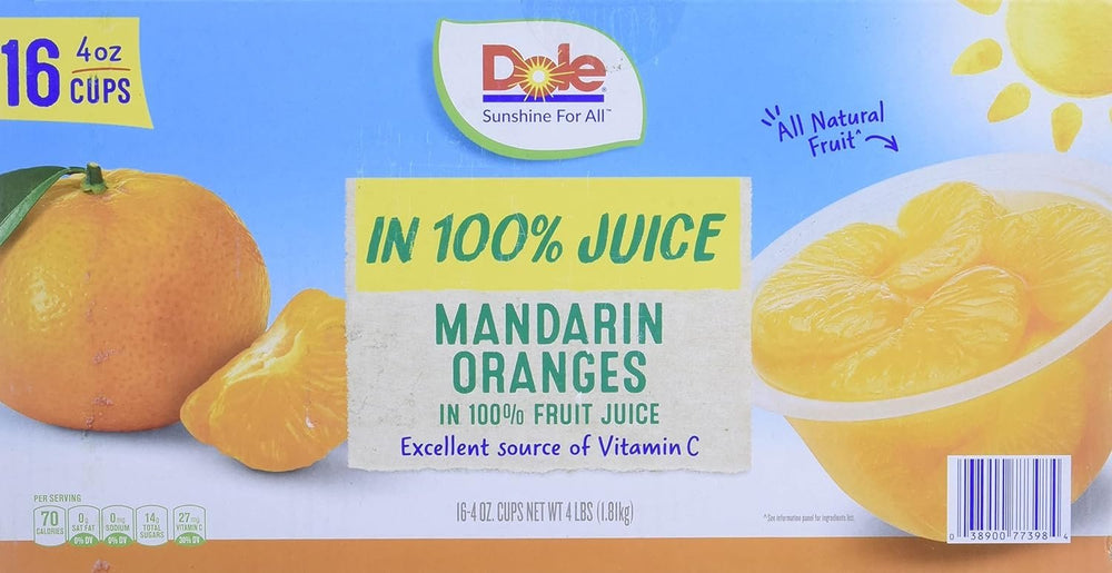 Dole Mandarin Oranges Fruit Cup 4 Ounce (Pack of 16) Image 2