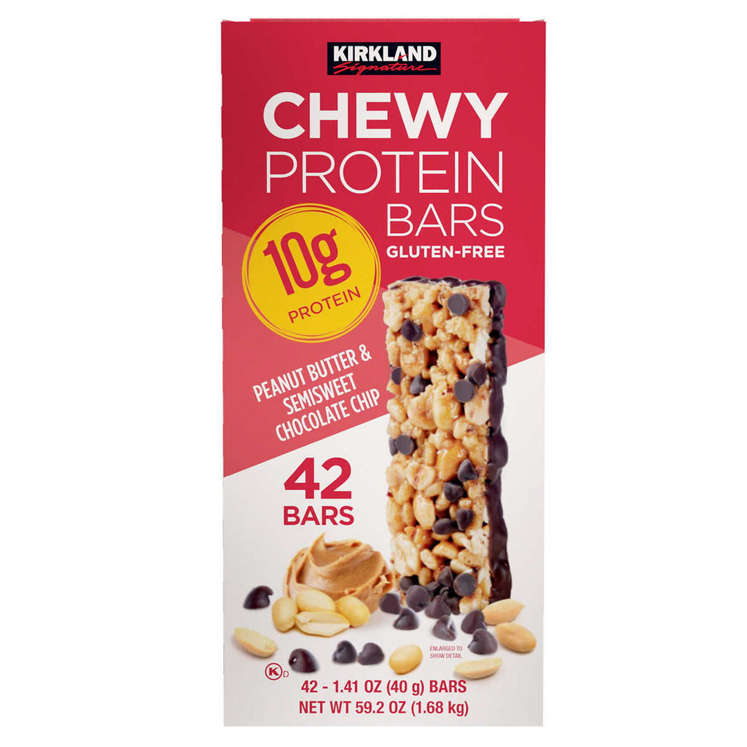 Kirkland Signature Chewy Protein Bars 1.41 Ounce (Pack of 42) Image 1