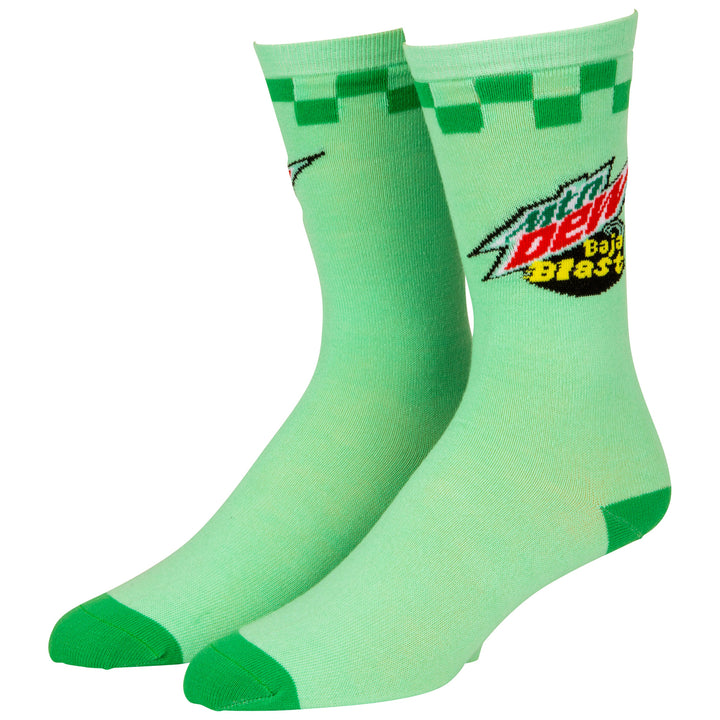 Mountain Dew Baja Blast Logo Crew Socks Image 1