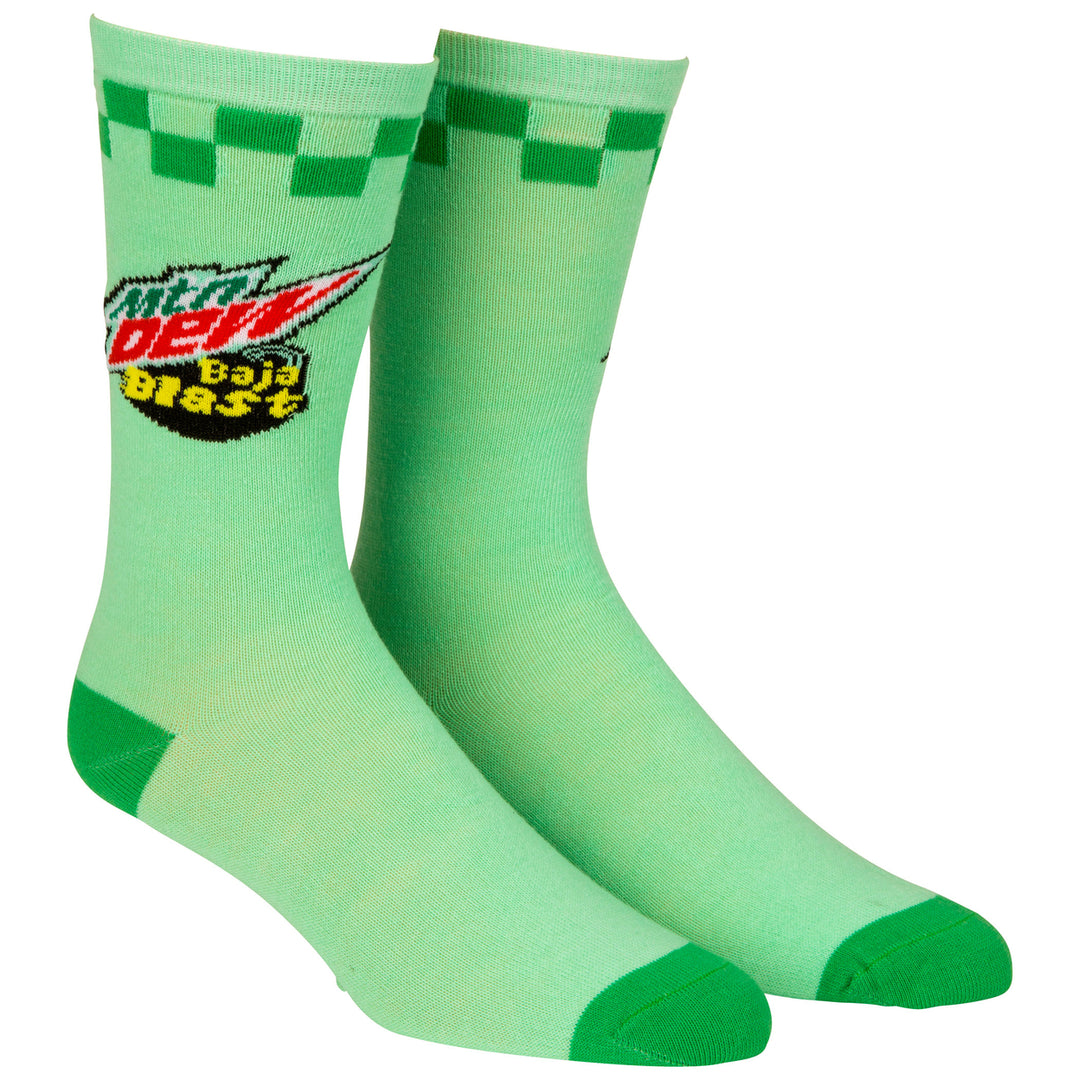 Mountain Dew Baja Blast Logo Crew Socks Image 2