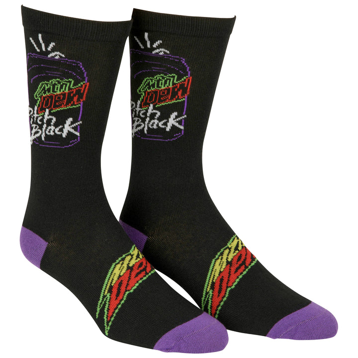 Mountain Dew Pitch Black Logo Crew Socks Image 2