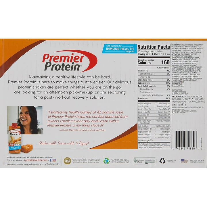 Premier Protein High Protein Shake Caramel 11 Fluid Ounce (15 Pack) Image 2