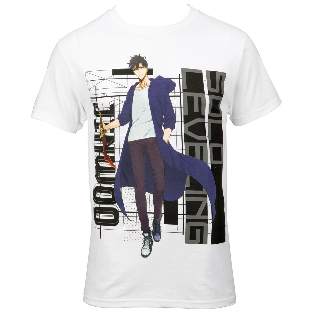 Solo Leveling Sung Jinwoo White Print T-Shirt Image 2