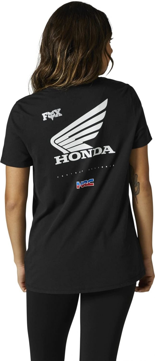 Fox Racing Womens Short Sleeve Tee Flame Red Honda Wing Size [Insert Size] Image 1