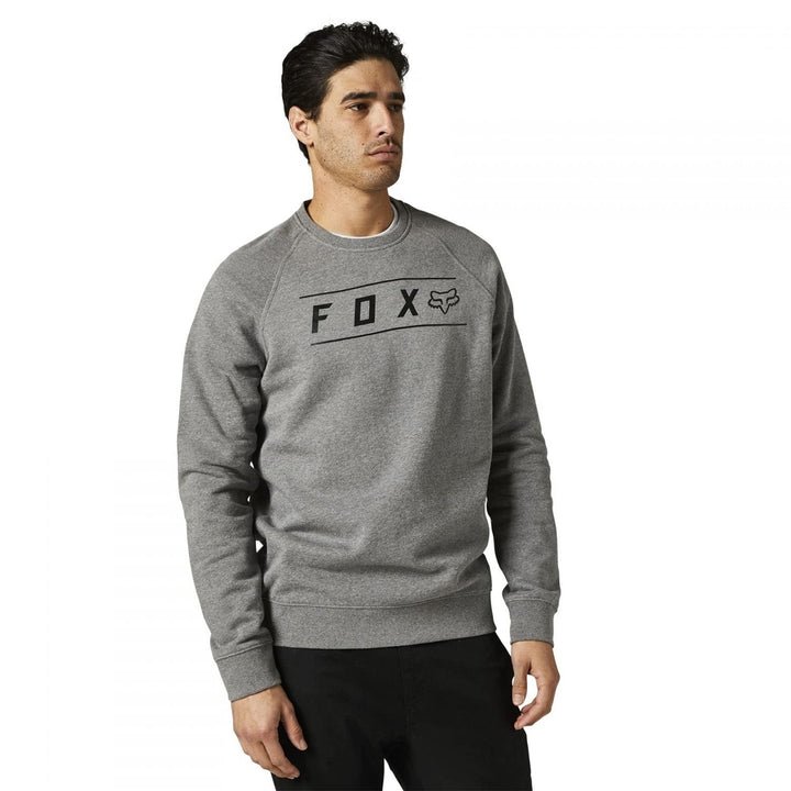 Fox Racing Mens Pinnacle Crew Fleece Heather Graphite Size XL Cool Weather Wear Image 1