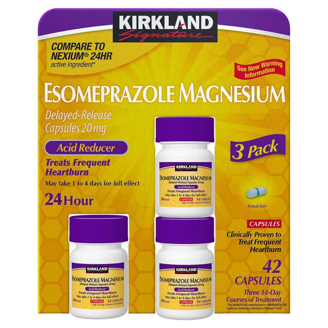 Kirkland Signature Esomeprazole 20 mg. 42 Capsules Image 1