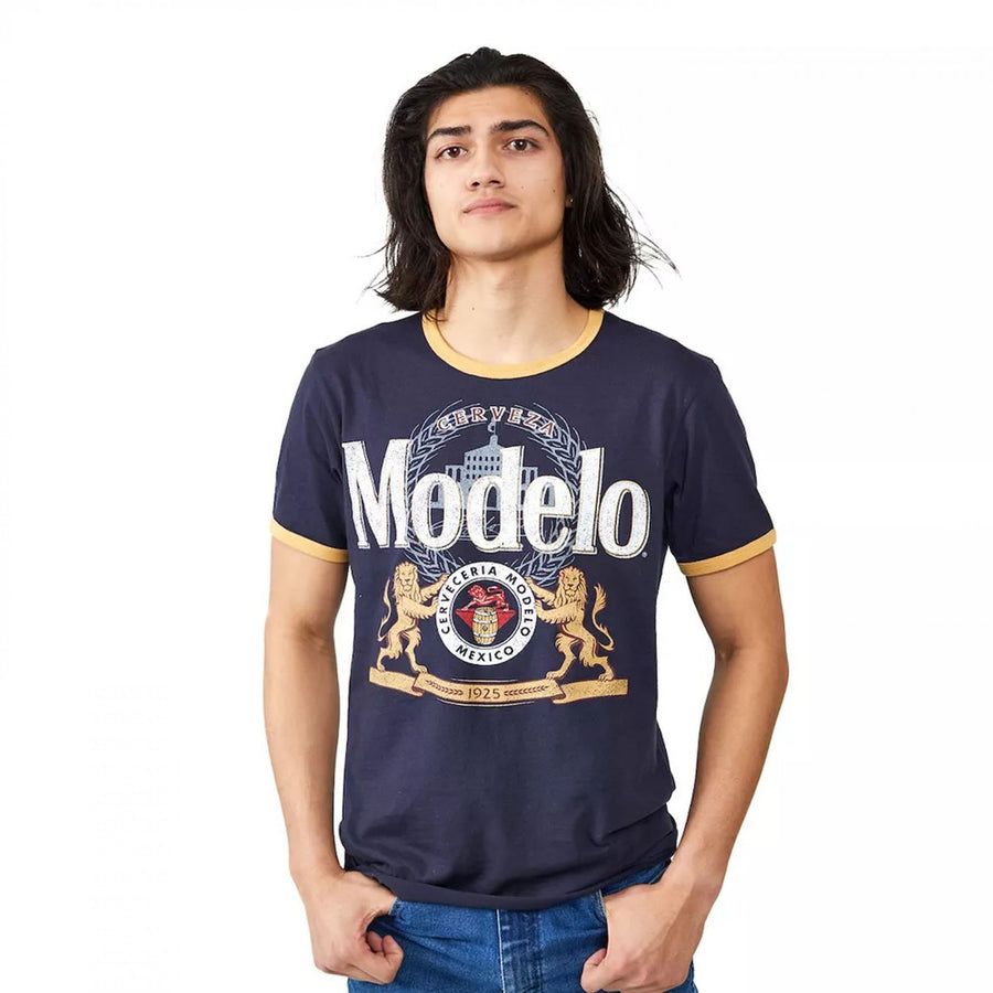 Modelo Especial Cerveza Vintage Ringer T-Shirt Image 1