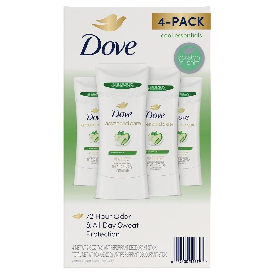 Dove Advanced Care Cool Essentials Deodorant 2.6 Ounce (Pack of 4) Image 1