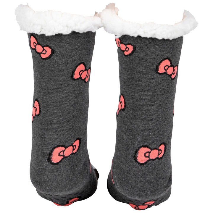 Hello Kitty Bow Pattern Womens Fuzzy Socks Image 4