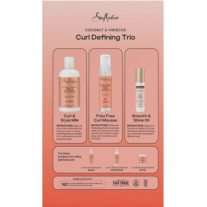 Shea Moisture Coconut and Hibiscus Curl Defining Trio Image 3