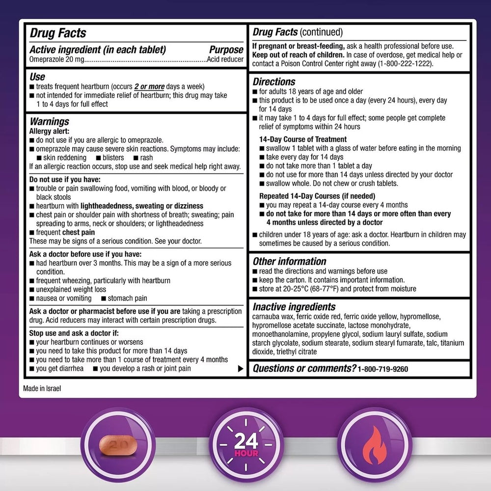 Members Mark Omeprazole Delayed Release Tablets 20 mg. 42 Count Image 2