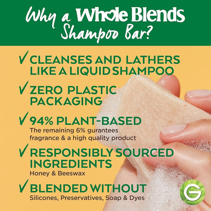 Garnier Whole Blends Restoring Shampoo Bar for Dry Damaged Hair Honey Treasures 2 Oz 3Count Image 3