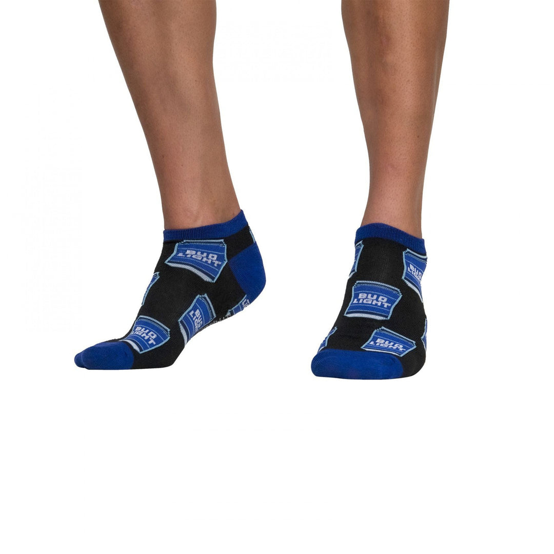 Bud Light Can and Logo 3-Pack Low-Cut Socks Image 2