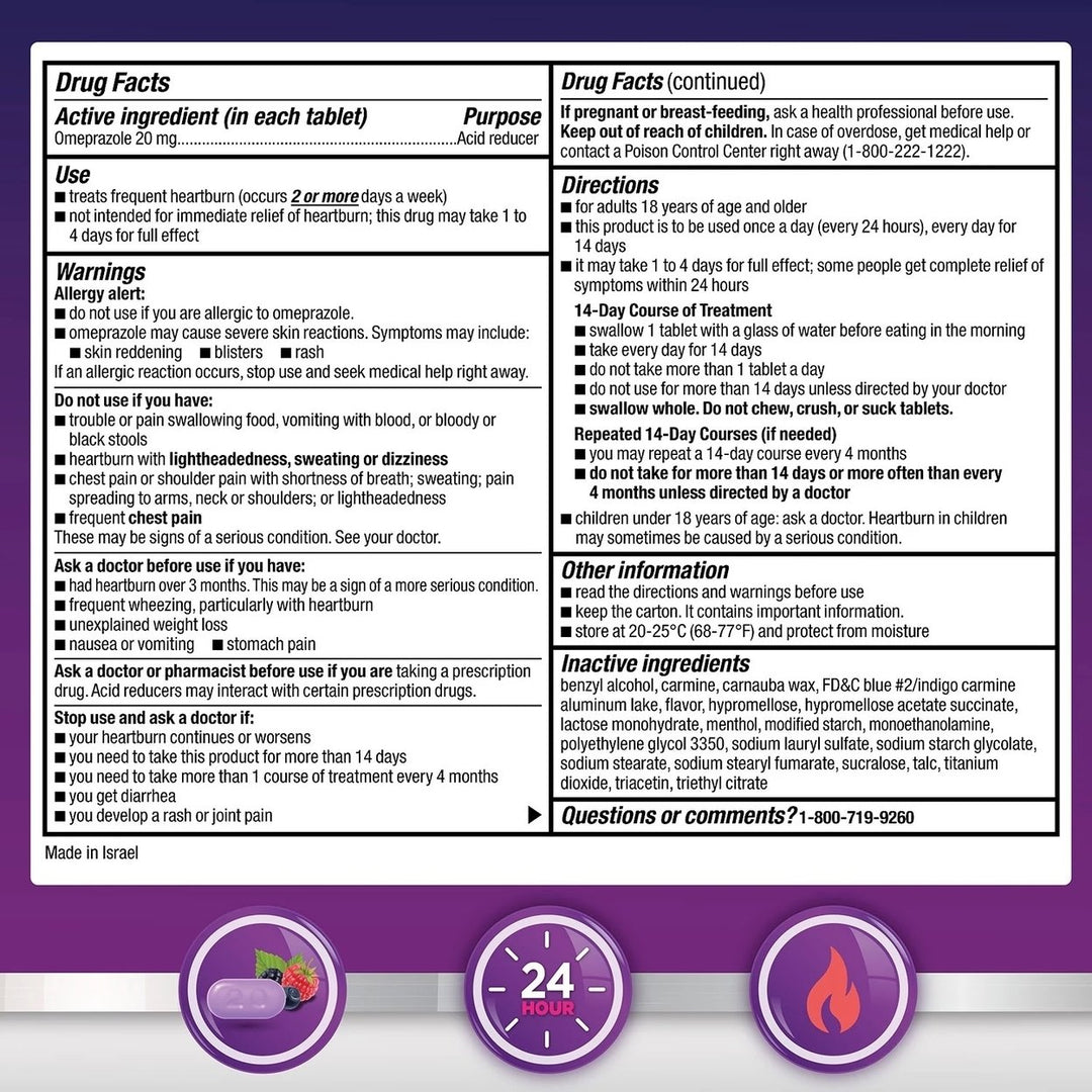 Members Mark Omeprazole Delayed Release Tablets 20 mg 42 Count Image 3