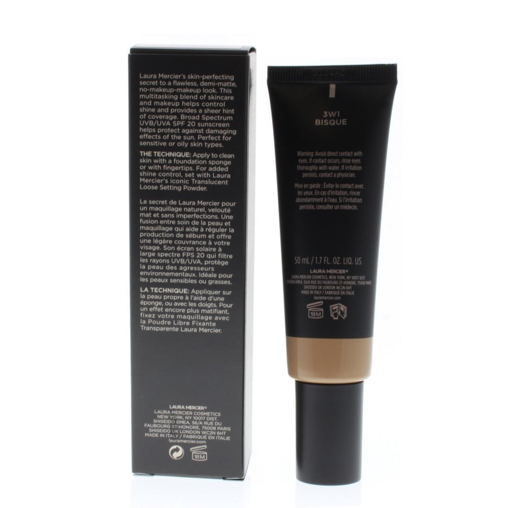 Laura Mercier Tinted Moisturizer Oil Free Natural Skin Perfector SPF 20 3W1 Bisque 1.7oz/50ml Image 2