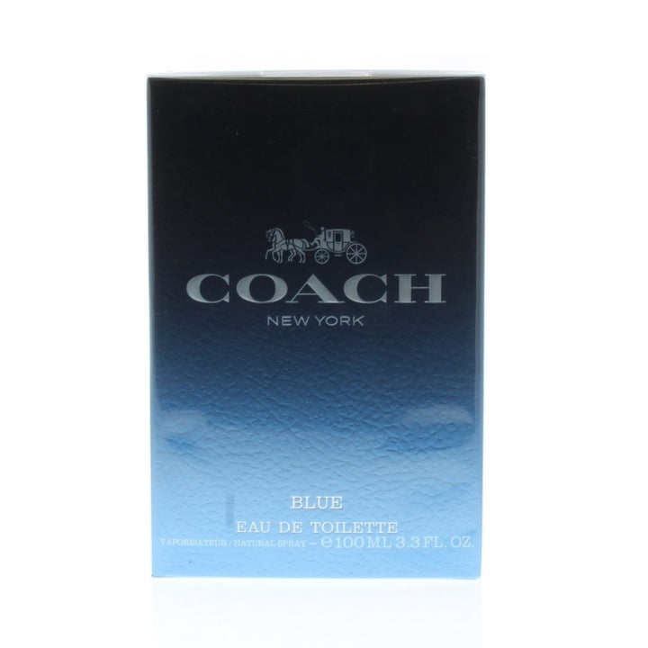 Coach Blue Eau de Toilette Spray for Men 3.3oz Aromatic Lime Cedarwood Scent Image 1