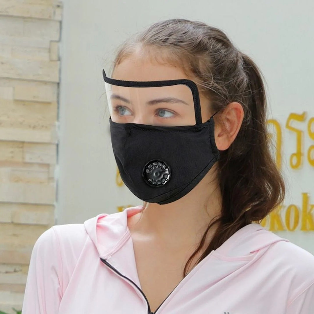 6-Pack Cotton Face Masks with Eye Shield and Carbon Filters Adjustable Fit Image 3