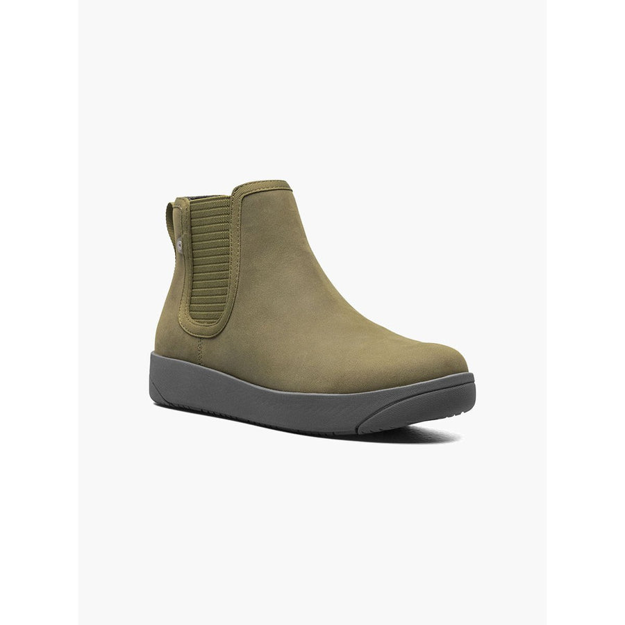 BOGS Womens Kicker Chelsea Boots Olive Leather Size 72777-303 Water Resistant Image 1