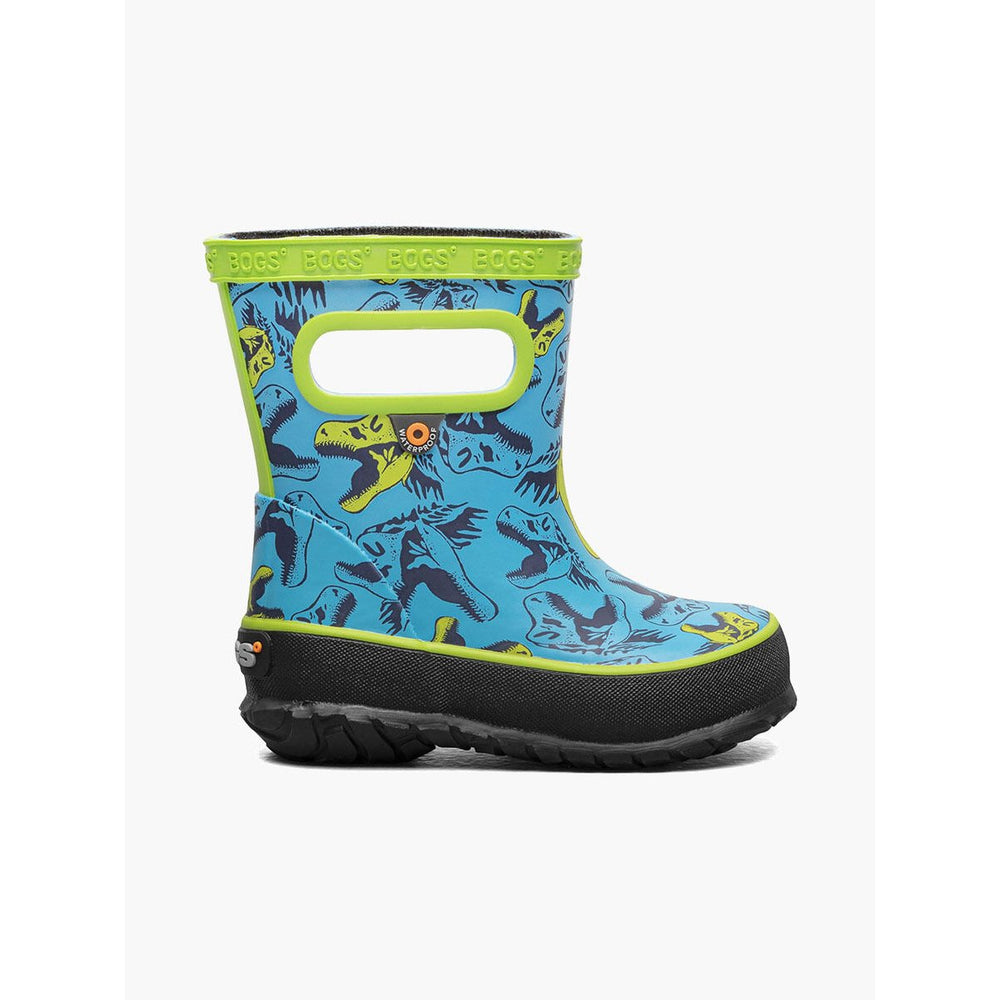 BOGS Kids Skipper Cool Dinos Rainboot Electric Blue Size 72808K-431 Waterproof Image 2