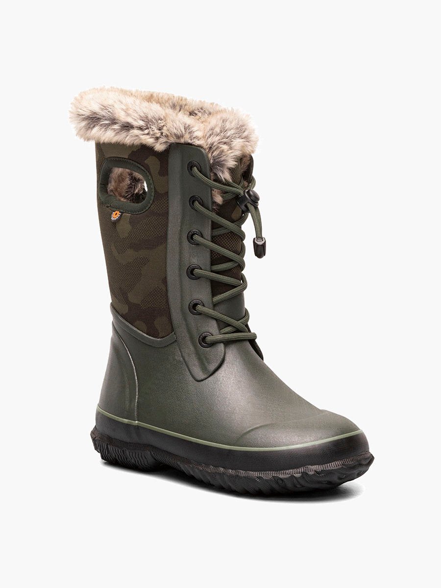 Bogs Kids Arcata Tonal Camo Waterproof Winter Boots Dark Green 72719-301 Image 1