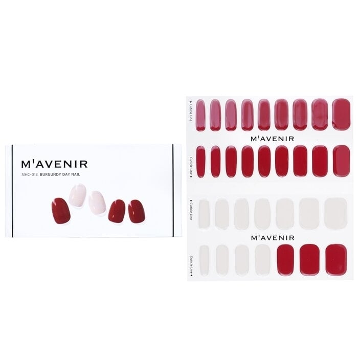 Mavenir - Nail Sticker (Red) -  Burgundy Day Nail(32pcs) Image 1