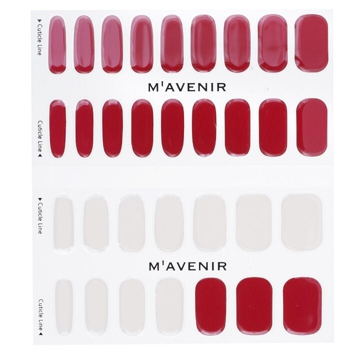 Mavenir - Nail Sticker (Red) -  Burgundy Day Nail(32pcs) Image 2