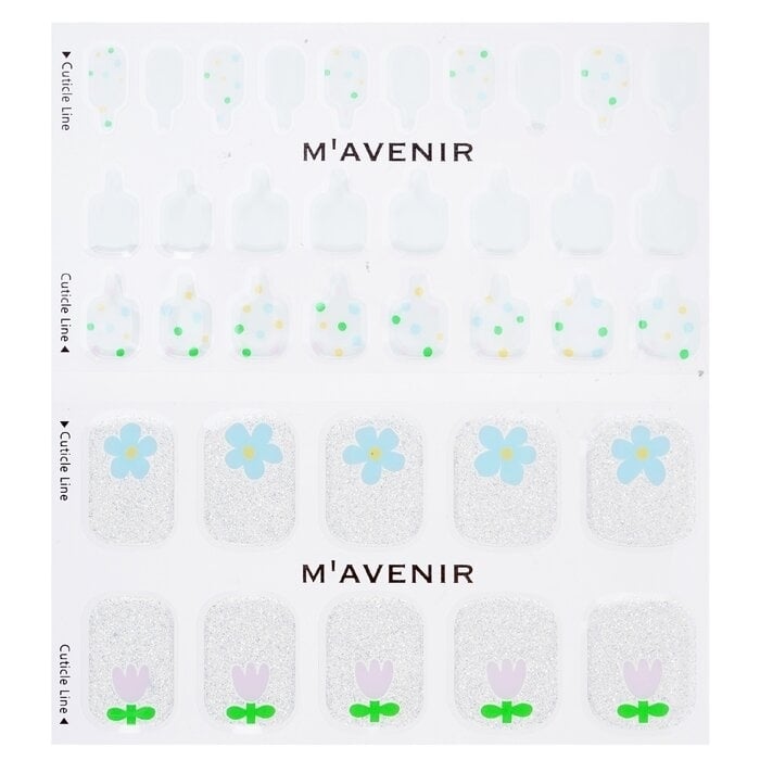 Mavenir - Nail Sticker (White) -  Small Garden Pedi(36pcs) Image 2
