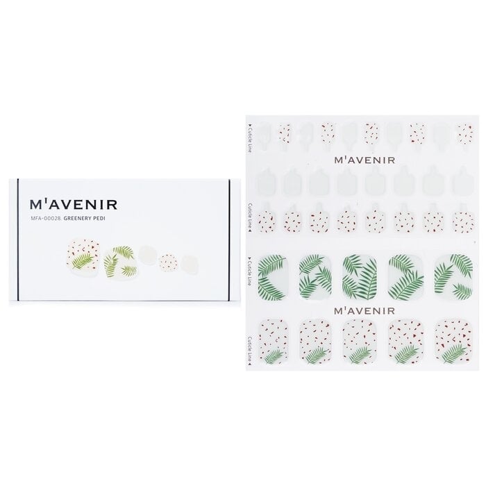 Mavenir - Nail Sticker (Patterned) -  Greenery Pedi(36pcs) Image 1