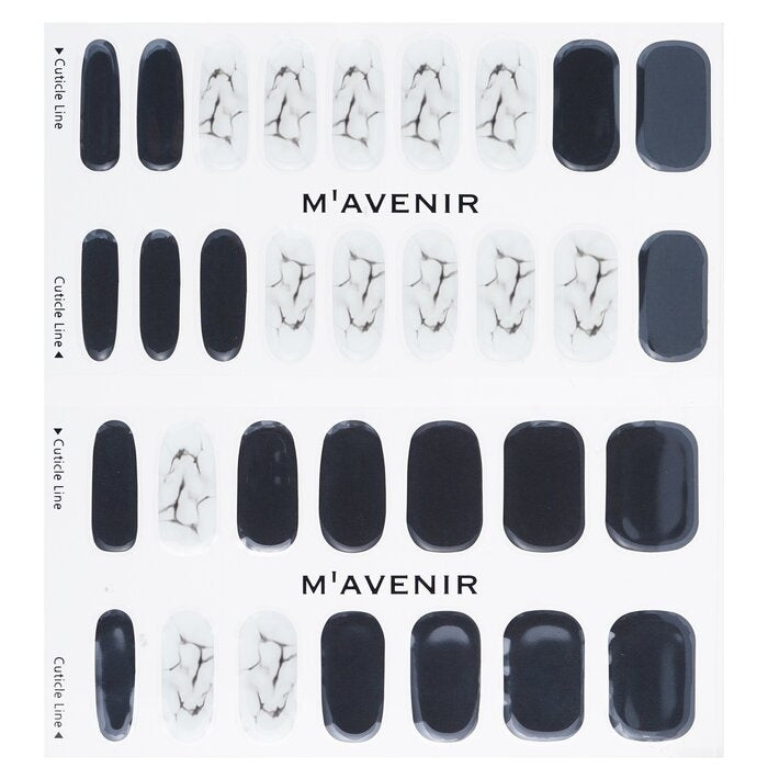 Mavenir - Nail Sticker (Black) -  Marble Nail(32pcs) Image 2