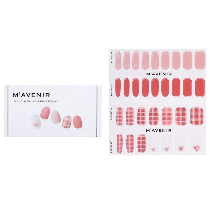 Mavenir - Nail Sticker (Pink) -  Glen Check Antique Pink Nail(32pcs) Image 1