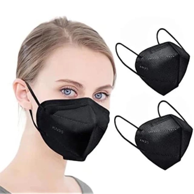10-Pack Black KN95 Protective Disposable Face Masks Image 3