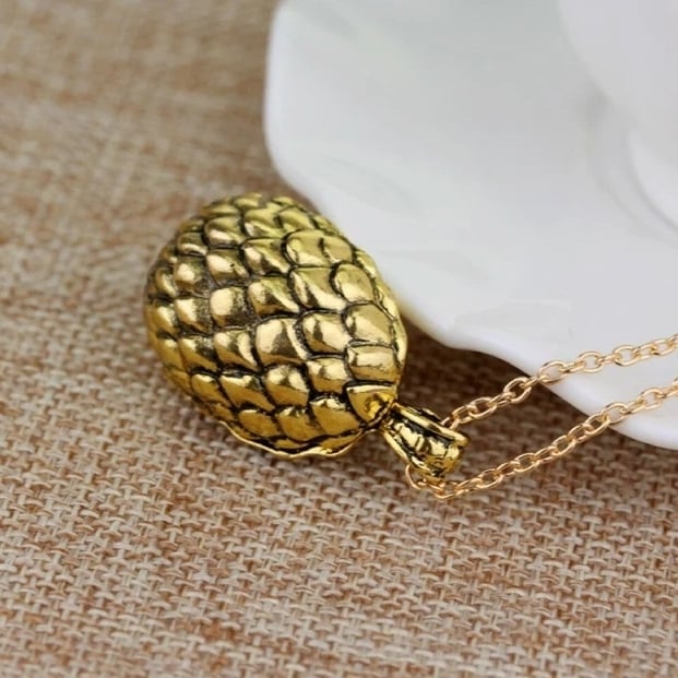 Shalalla London Game of Thrones Inspired Daenerys Targaryen Dragon Egg Gold Plated Pendant Image 2