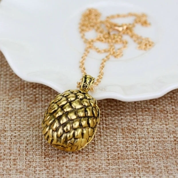 Shalalla London Game of Thrones Inspired Daenerys Targaryen Dragon Egg Gold Plated Pendant Image 3