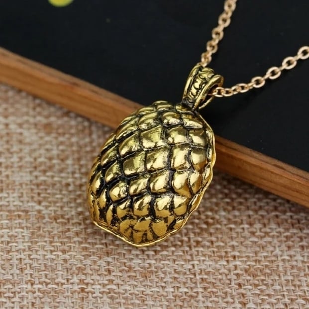 Shalalla London Game of Thrones Inspired Daenerys Targaryen Dragon Egg Gold Plated Pendant Image 4