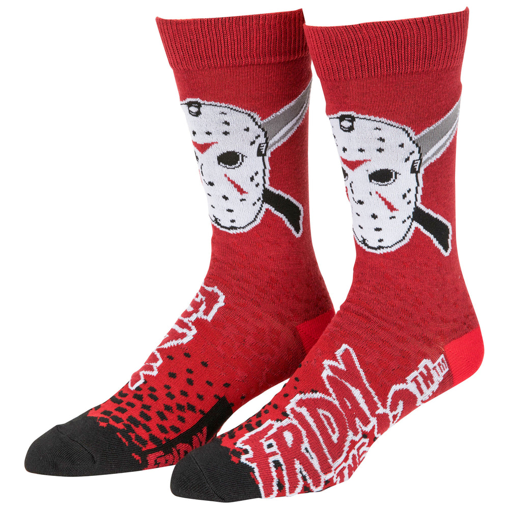 Horror Movie Villains Pennywise Jason Freddy Kruger 6-Pack Crew Socks Image 2