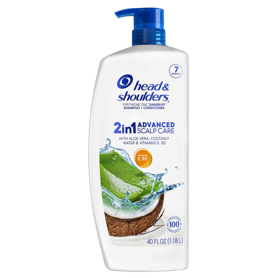 Head and Shoulders 2-in-1 Advanced Scalp Care with Aloe Coconut Water 40 Fl Oz Image 1