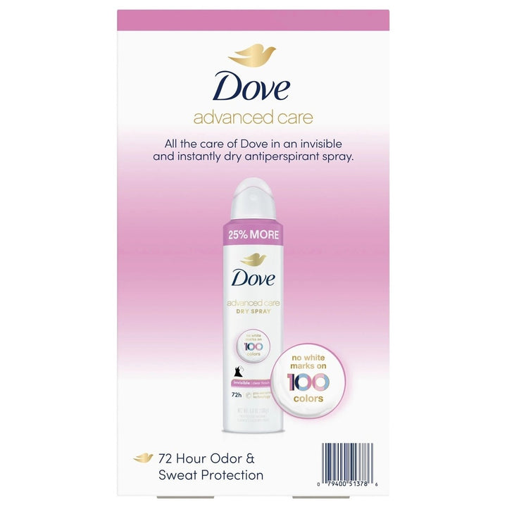 Dove Advanced Care Clear Finish Antiperspirant Spray 4.8 Ounce (Pack of 3) Image 2