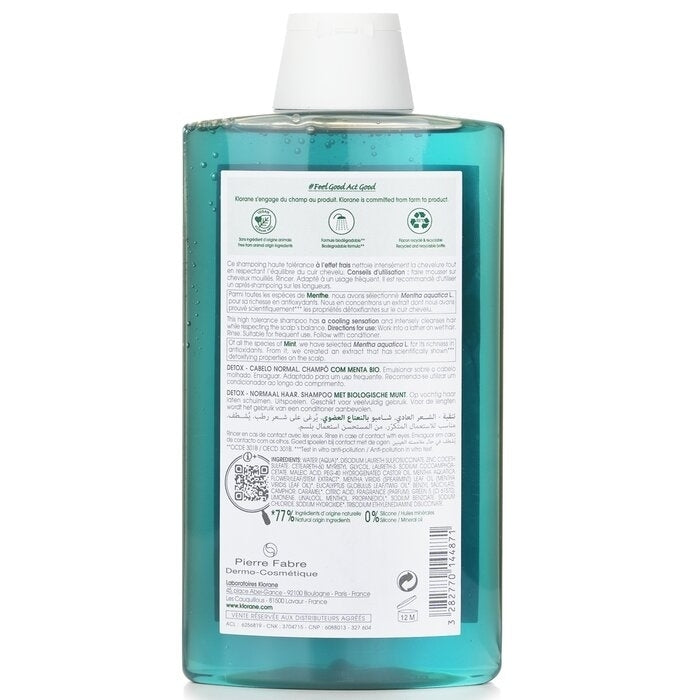 Klorane - Shampoo With Organic Mint (Detox Normal Hair)(400ml/13.5oz) Image 2