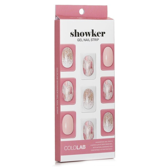 Cololab - Showker Gel Nail Strip  CSA101 Bling Pink Art(1pcs) Image 1