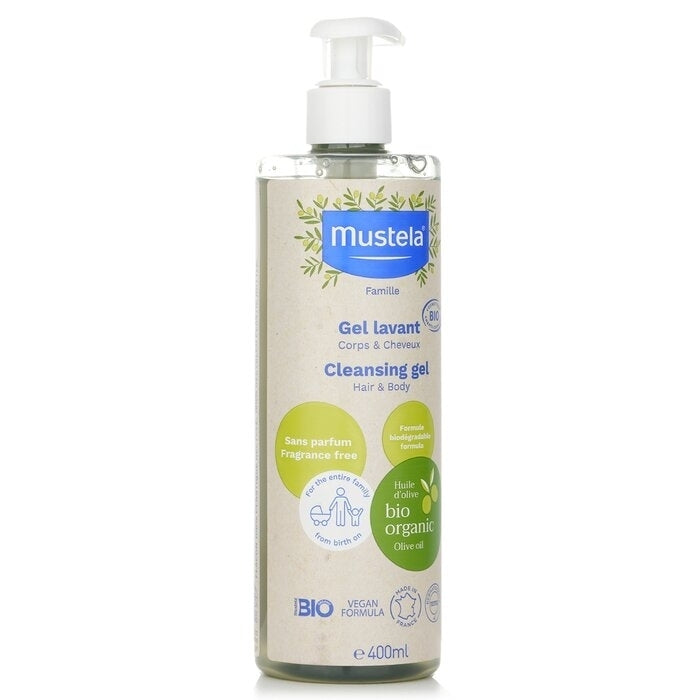 Mustela - Bio Organic Cleansing Gel (For Hair and Body)(400ml) Image 1