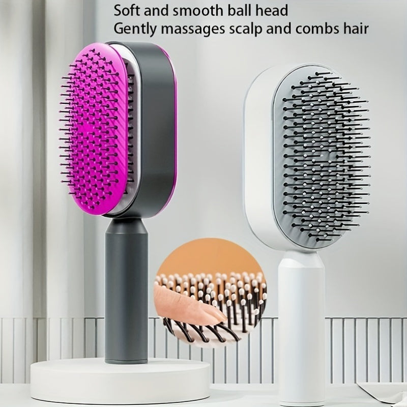 Self Cleaning Hair Brush 3D Air Cushion Massager Brush Airbag Massage Comb Brush Shaping Comb Self Cleaning Hair Brush Image 2