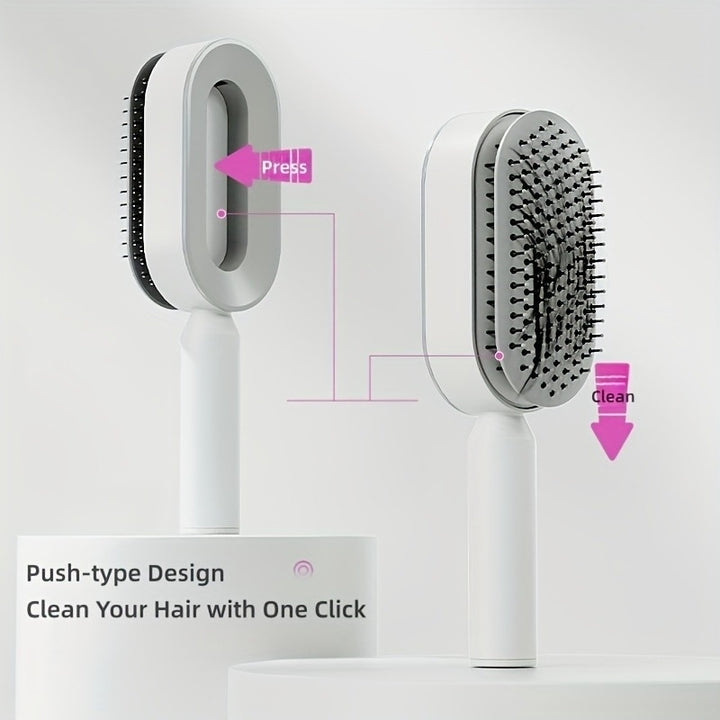 Self Cleaning Hair Brush 3D Air Cushion Massager Brush Airbag Massage Comb Brush Shaping Comb Self Cleaning Hair Brush Image 3