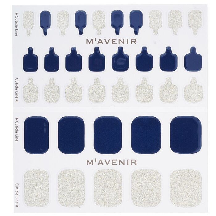 Mavenir - Nail Sticker (Blue) -  Navy Gold Topaz Pedi(36pcs) Image 2