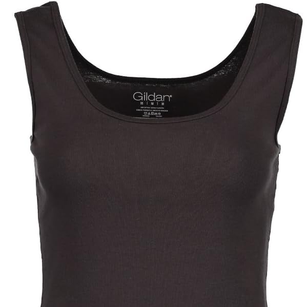 3 Pack Gildan Womens Ribbed Cotton Tank Top Image 2