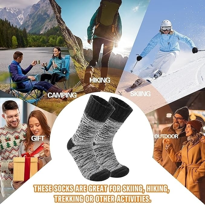 Heat Wear Thermal Socks 8 Pairs Soft Warm Winter Unisex Thick Cozy Footwear Image 3