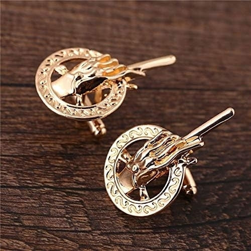 Hand of The King Cufflinks Game of Thrones Cuff Links Gold Bronze Silver Image 3