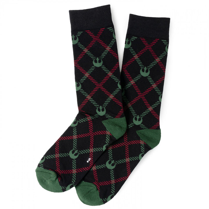 Star Wars Rebel Logo Plaid Dress Socks Image 2