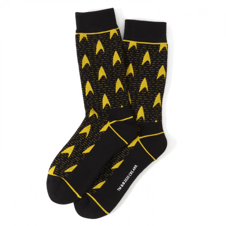 Star Trek Yellow Delta Shield Dress Socks Image 2