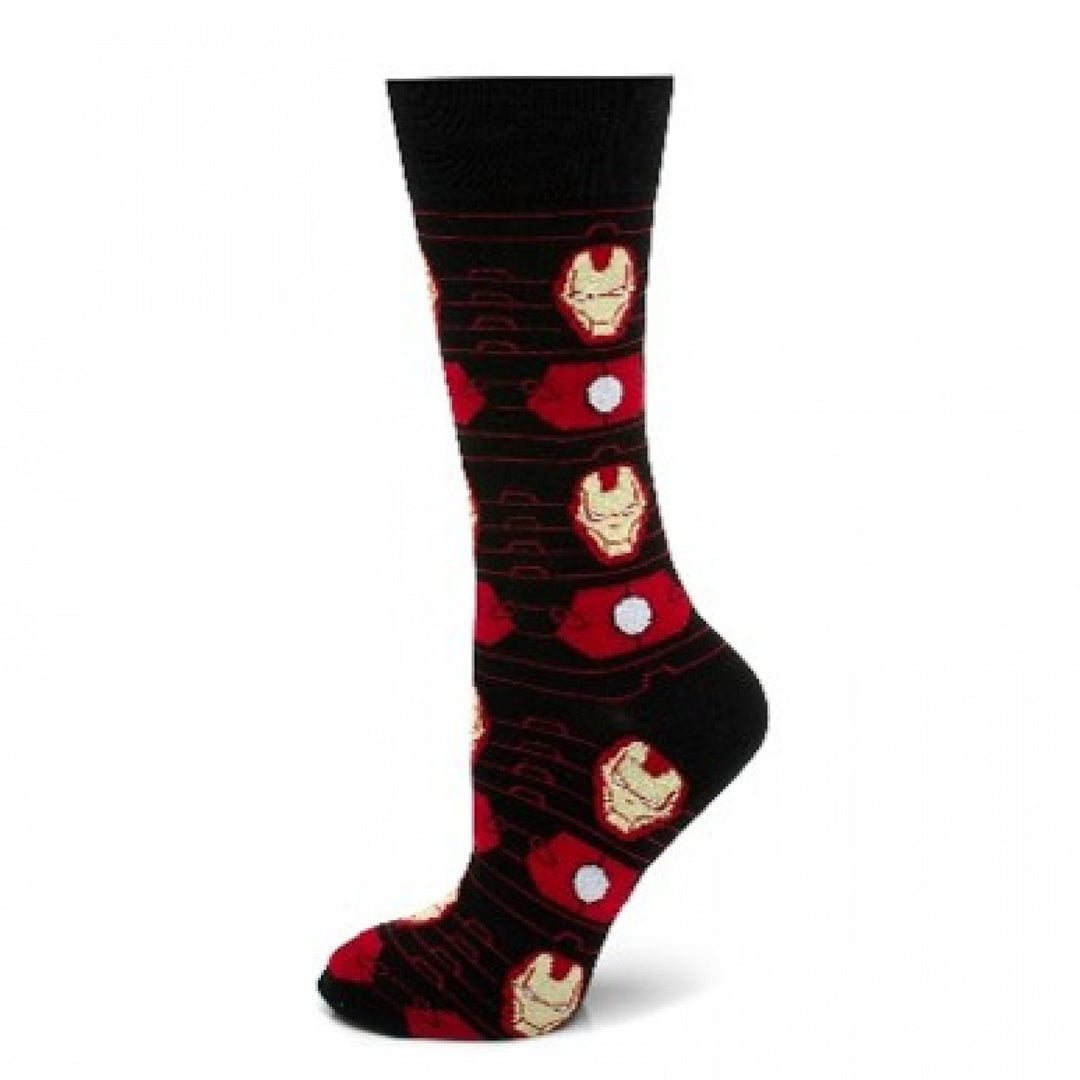 Iron Man Suit Striped Dress Socks Image 1