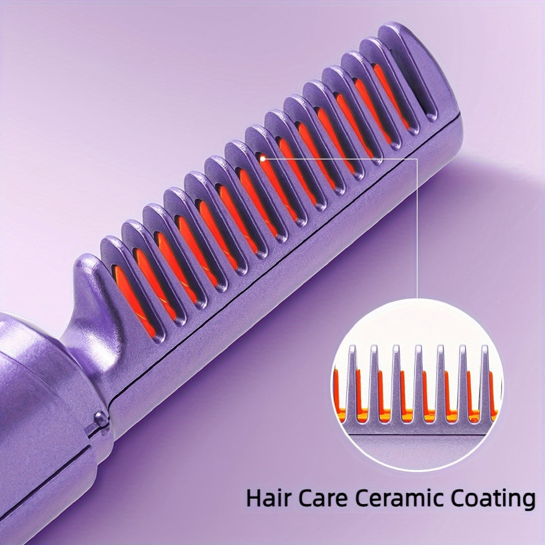 Rechargeable Hair Straightener Portable Cordless Hair Straightener Brush Image 4